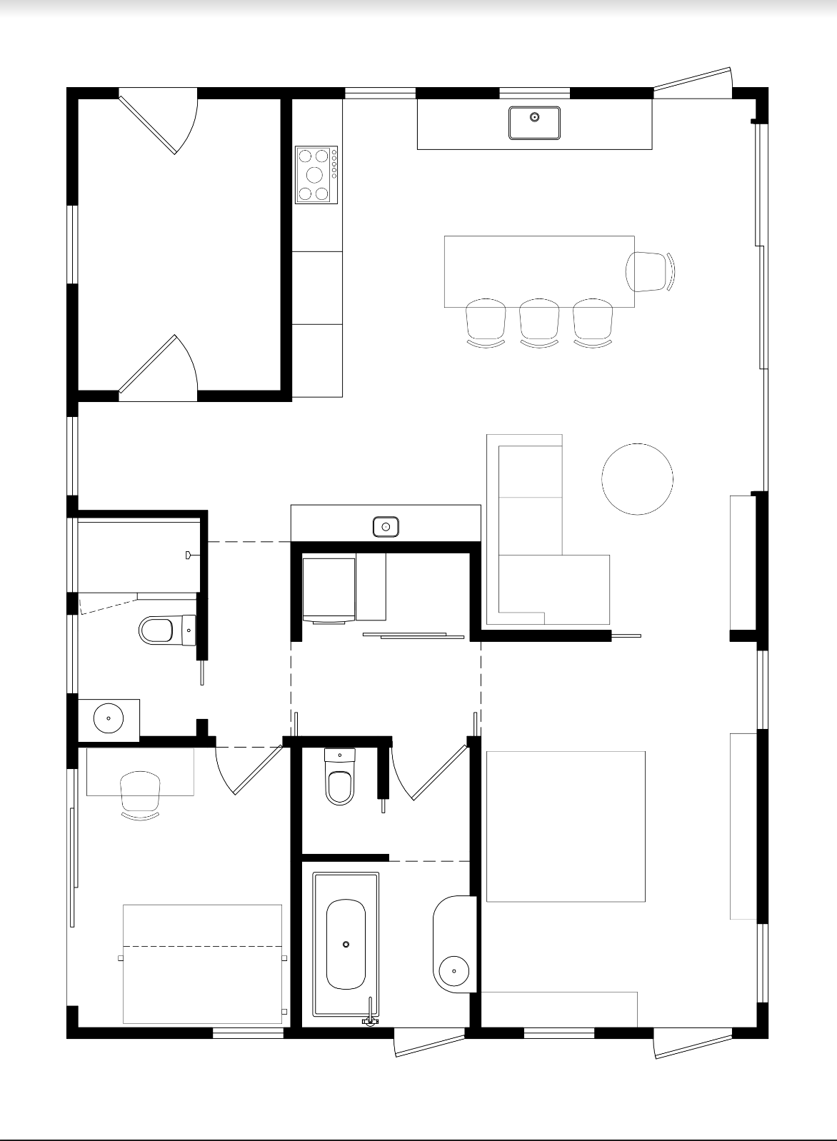 Floorplan for local craftsman design house